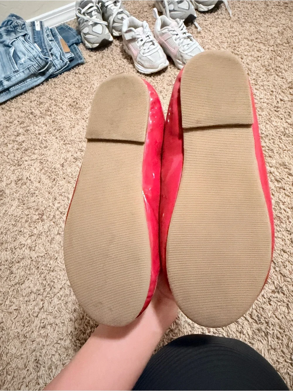 Red Girls' Mary Jane Ballet Flats with Bow